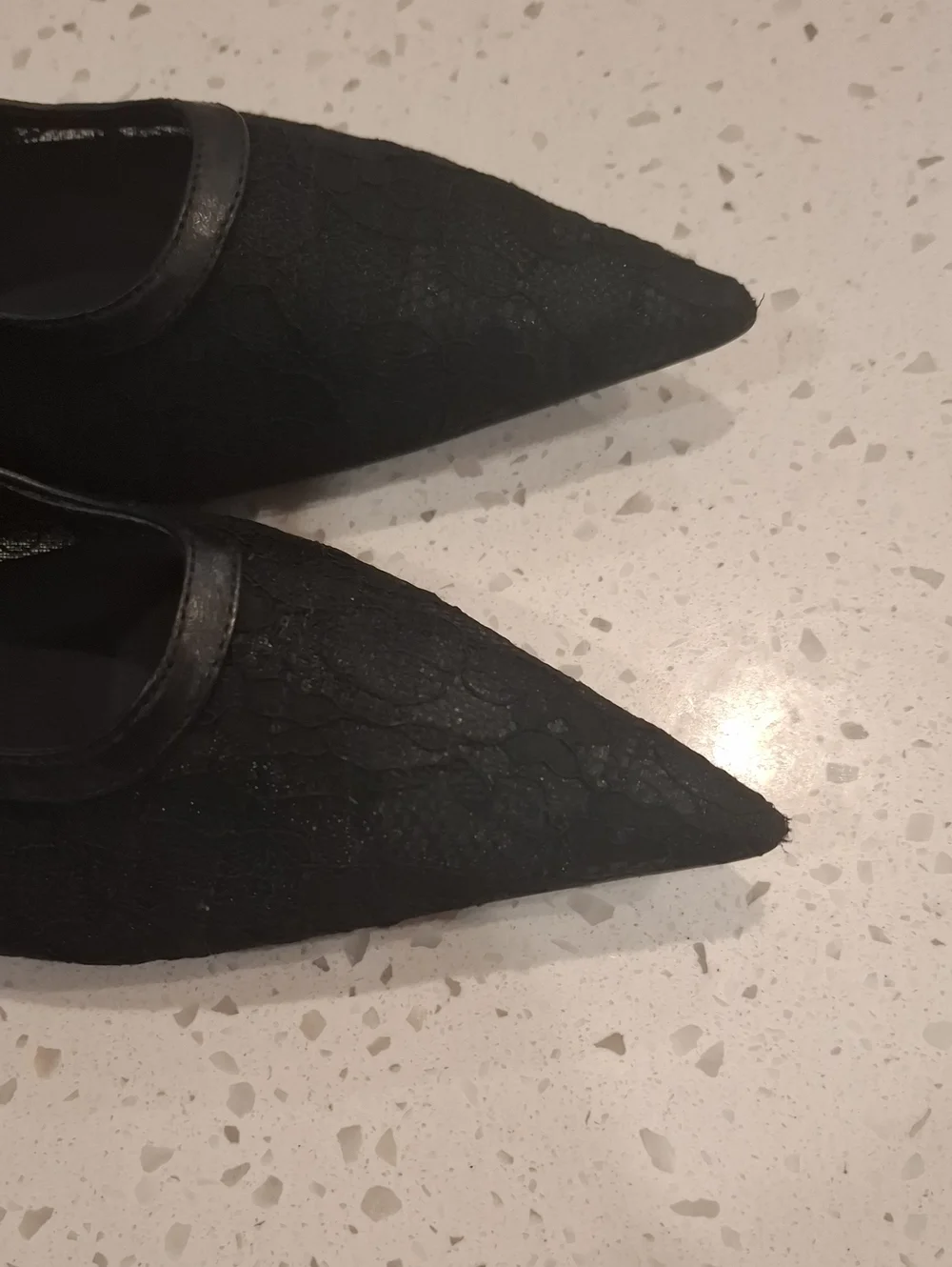 Matisse Fleur Lace Pointed Toe Ballet Flats Black Witchy Goth Size 7